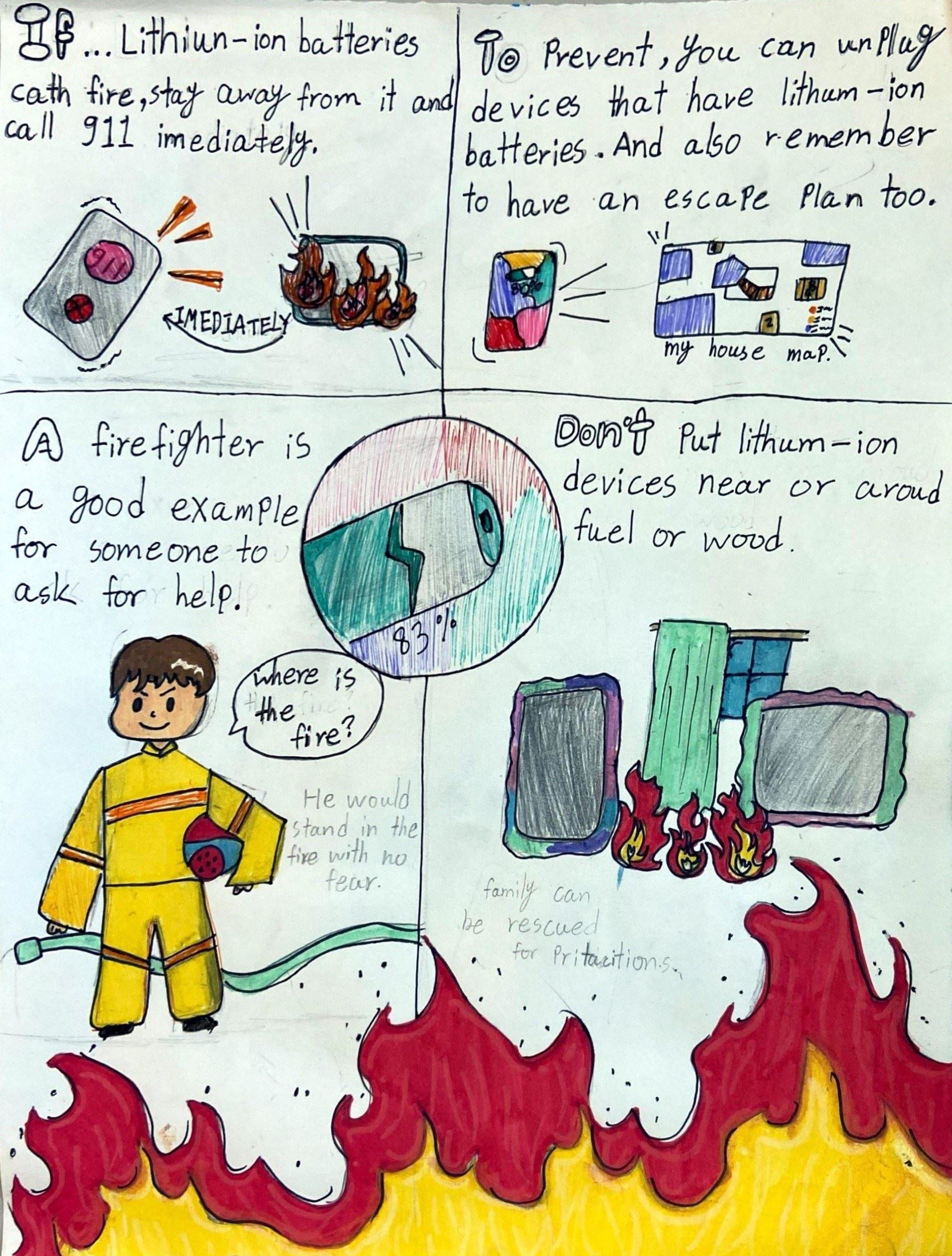 2025 Fire Prevention Week Poster Contest winning entry