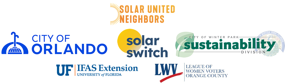 Orange County Government is pleased to partner with Solar United Neighbors of Florida. The partnership is also supported by the University of Florida''s Institute of Food and Agricultural Sciences, Orange County branch of the NAACP, League of Women Voters of Orange County, Rollins College, Winter Park Garden Club, Sierra Club of Orange County, Orlando Audubon Society and the First Unitarian Church of Orlando.